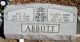 Headstone, Abbott, Roy W. and Gladys Marie