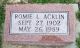 Headstone, Acklin, Romie L.