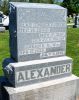 Headstone, Alexander, Silas G and Sarah E.
