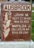 Headstone, Ausbrook, John M. and Matilda J.