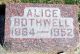 Headstone, Bothwell, Alice
