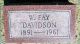 Headstone, Davidson, W. Fay