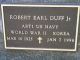 Headstone, Duff, Robert Earl Jr.