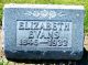Headstone, Evans, Elizabeth