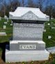 Headstone, Evans Family Plot