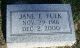 Headstone, Fulk, Jane E.