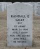 Headstone, Gray, Randall E.