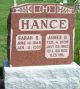 Headstone, Hance, Sarah S. and James G.