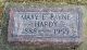 Headstone, Hardy, Mary E. Payne