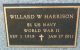Headstone, Harrison, Willard W.