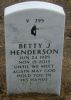 Headstone, Henderson, Betty J.