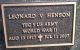 Headstone, Henson, Leonard V.