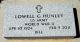 Headstone, Hunley, Lowell G 'Bill'