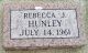 Headstone, Hunley, Rebecca J.
