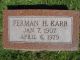 Headstone, Karr, Ferman H.