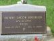 Headstone, Kroeger, Henry Jacob