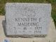 Headstone, Madding, Kenneth E.
