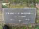 Headstone, McDowell, Francis W.