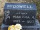 Headstone, McDowell, Martha A.