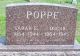 Headstone, Poppe, Sarah E. and Oscar
