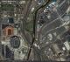 Rare Satellite View of Denver's Mile High Stadium (oval shaped and now demolished) and the current Denver Bronco's Football Stadium