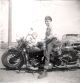 Dave and Ron Bell on Ron's 1948 Indian Motorcycle